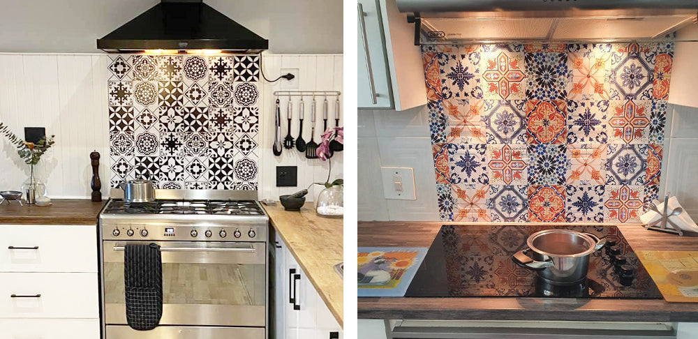 Tilevera Premium Peel & Stick Tile and Surface Decals Customer before & after